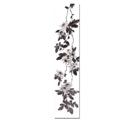 Black and White Chrysanthemum Vertical