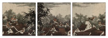 Bamboo Village Print Set of 3